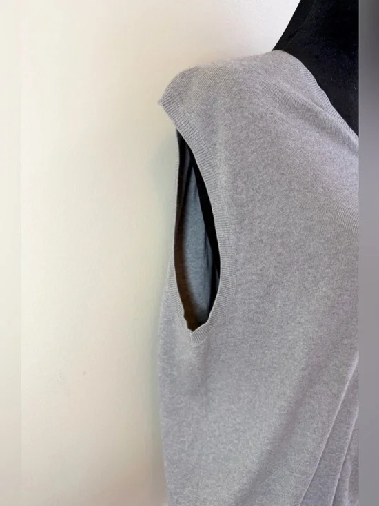 Polo Ralph Lauren Pima Cotton Sweater Vest Mens M Gray Blue Classic Preppy Lux - Picture 4 of 8